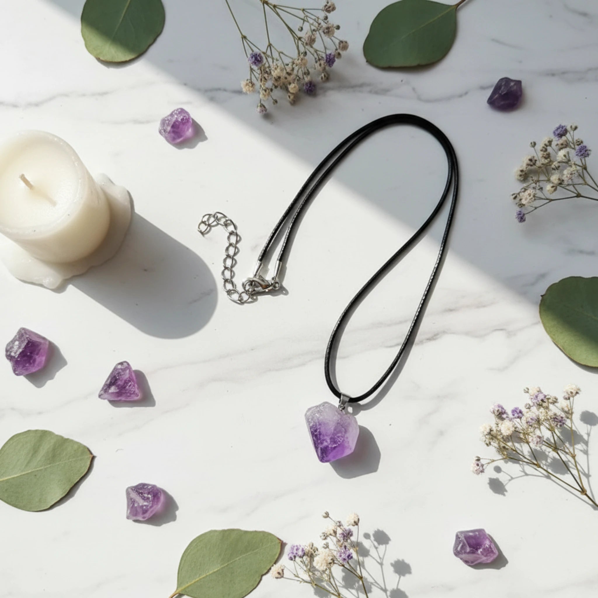 Parure Sérénité en Améthyste Naturelle 