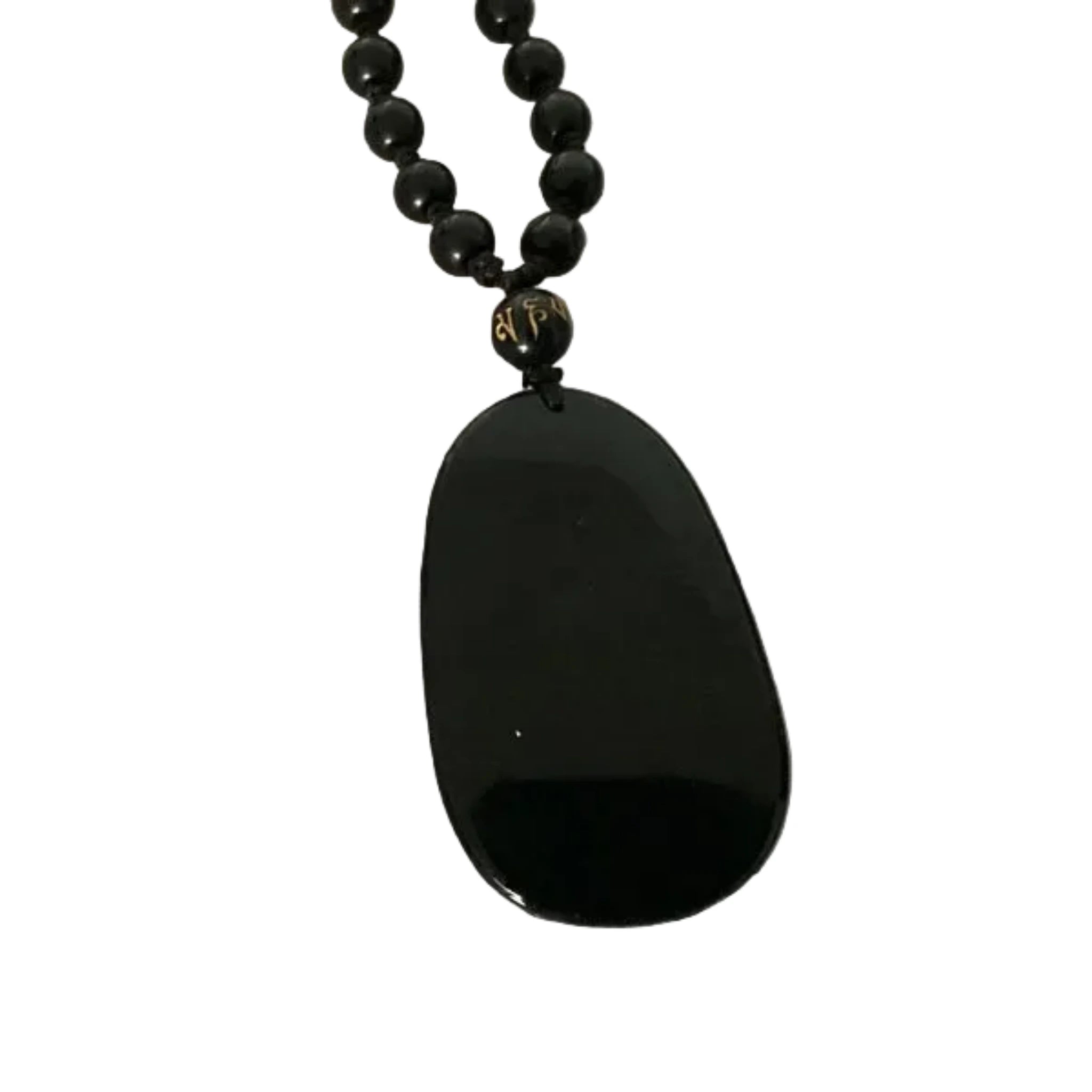 Collier mala Bouddha obsidienne – idéal méditation et yoga