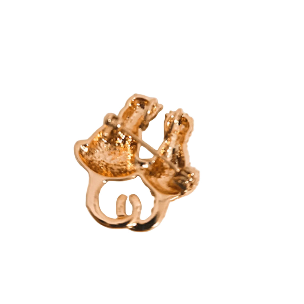 Broche Duo de Chats "Lumière Dorée" 