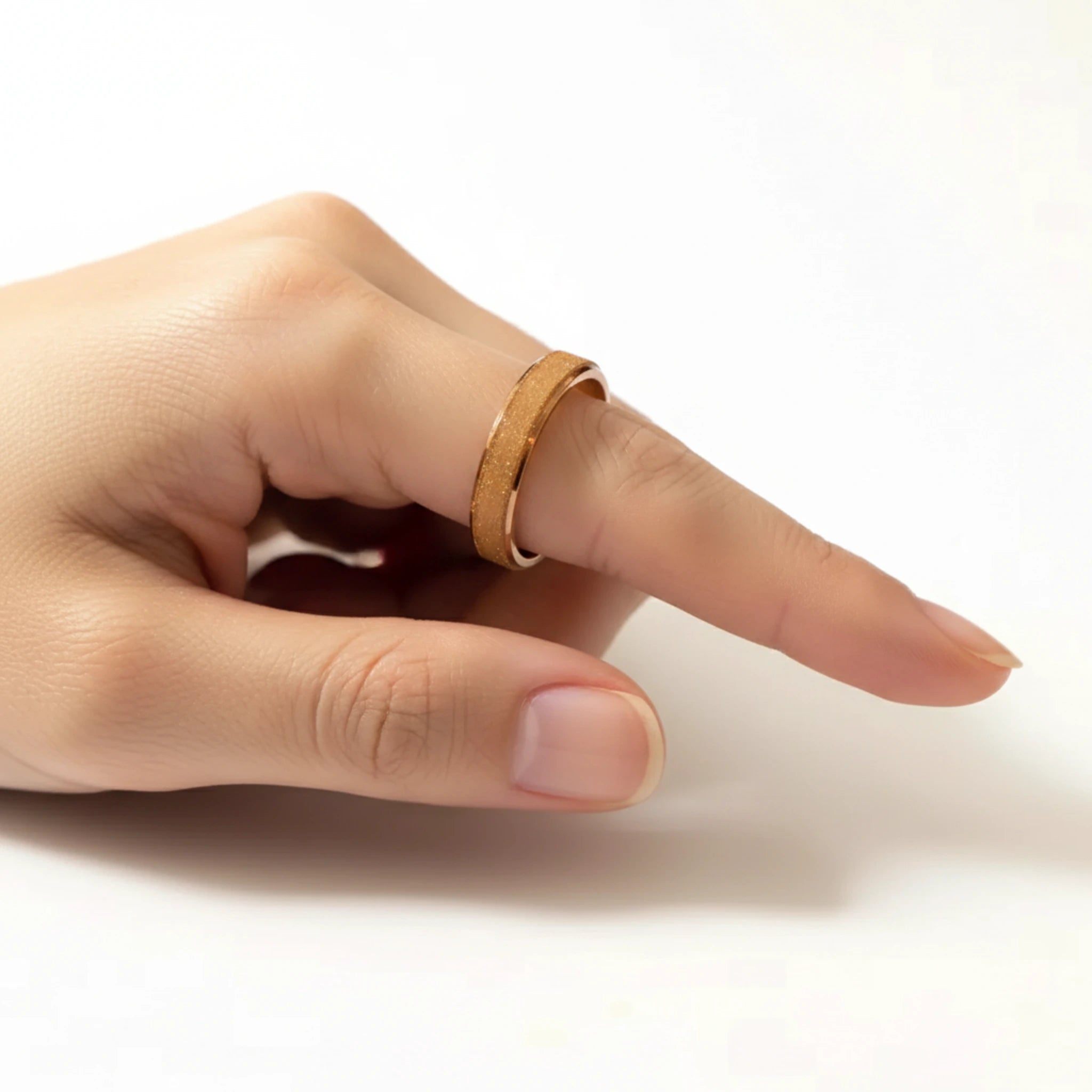 Bague Pailletée Rose Gold – Élégance