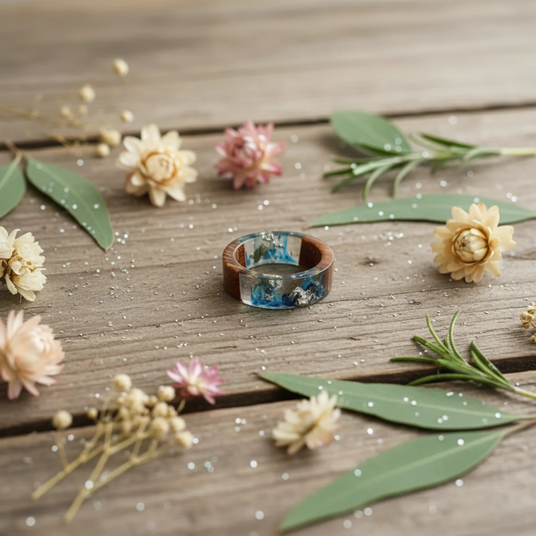 Bague Océan Mystique – Éclat du Bleu & Or