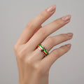 Bague "Roots & Culture" – Anneau Rasta en Acier
