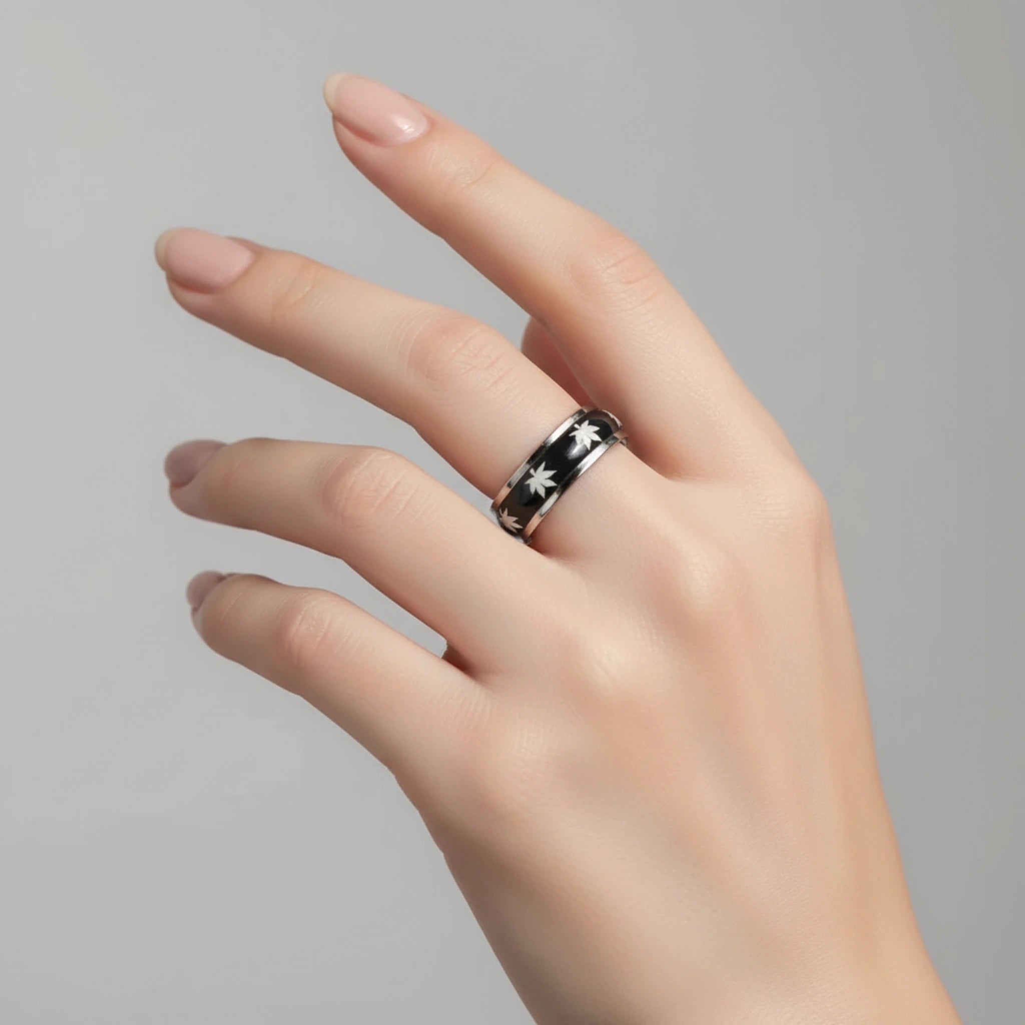 Bague "Leaf Spirit" – Anneau en Acier Inoxydable