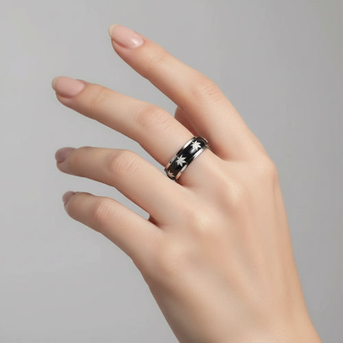 Bague "Leaf Spirit" – Anneau en Acier Inoxydable