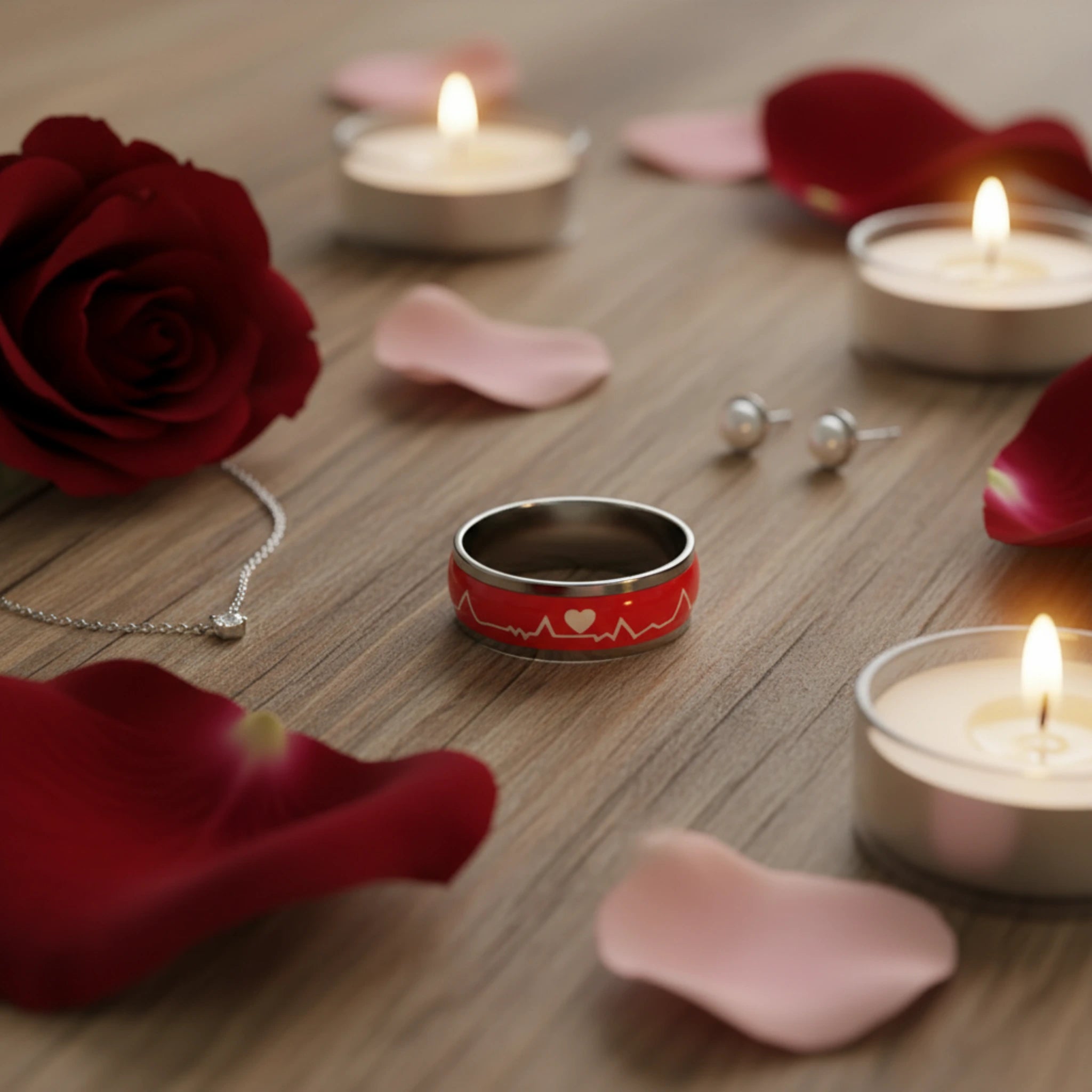 Bague "Battement de Cœur" – Alliance en Acier 