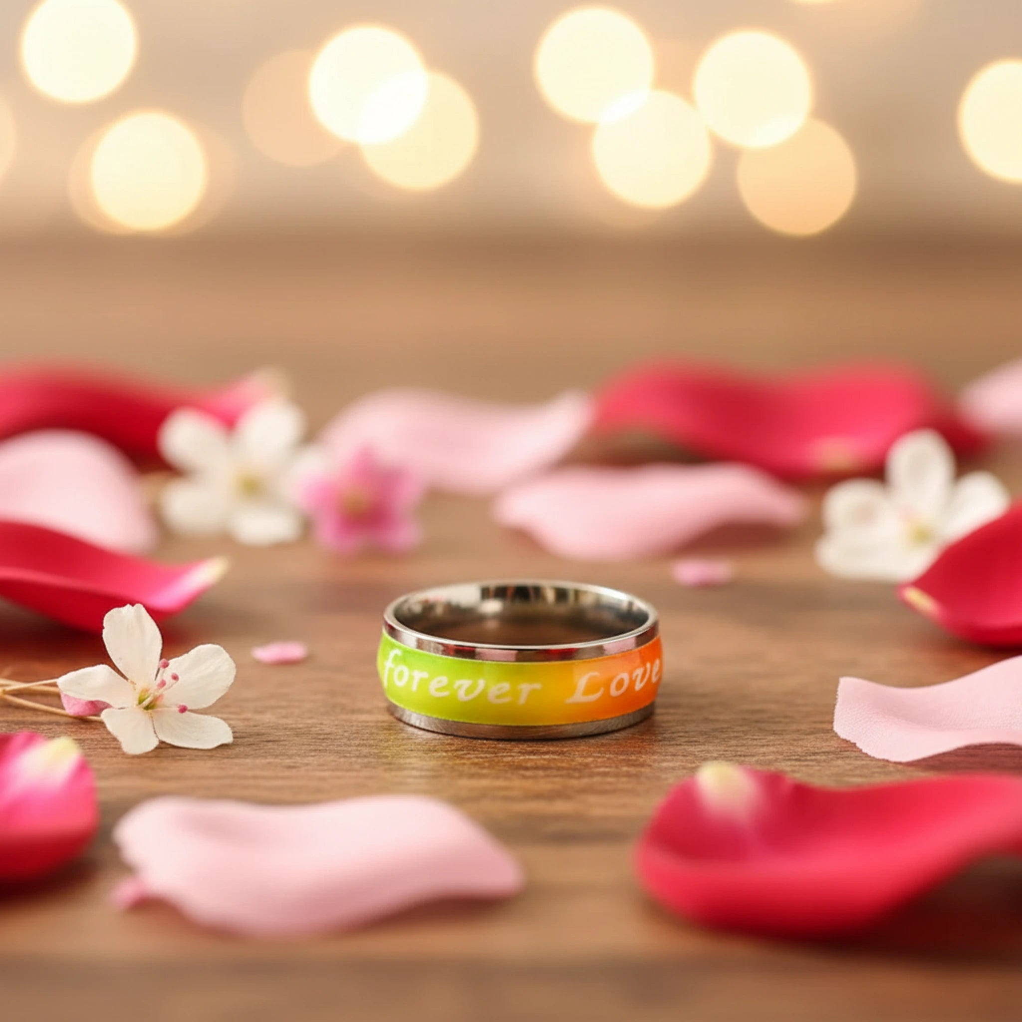 Bague "Amour Infini" – Alliance en Acier