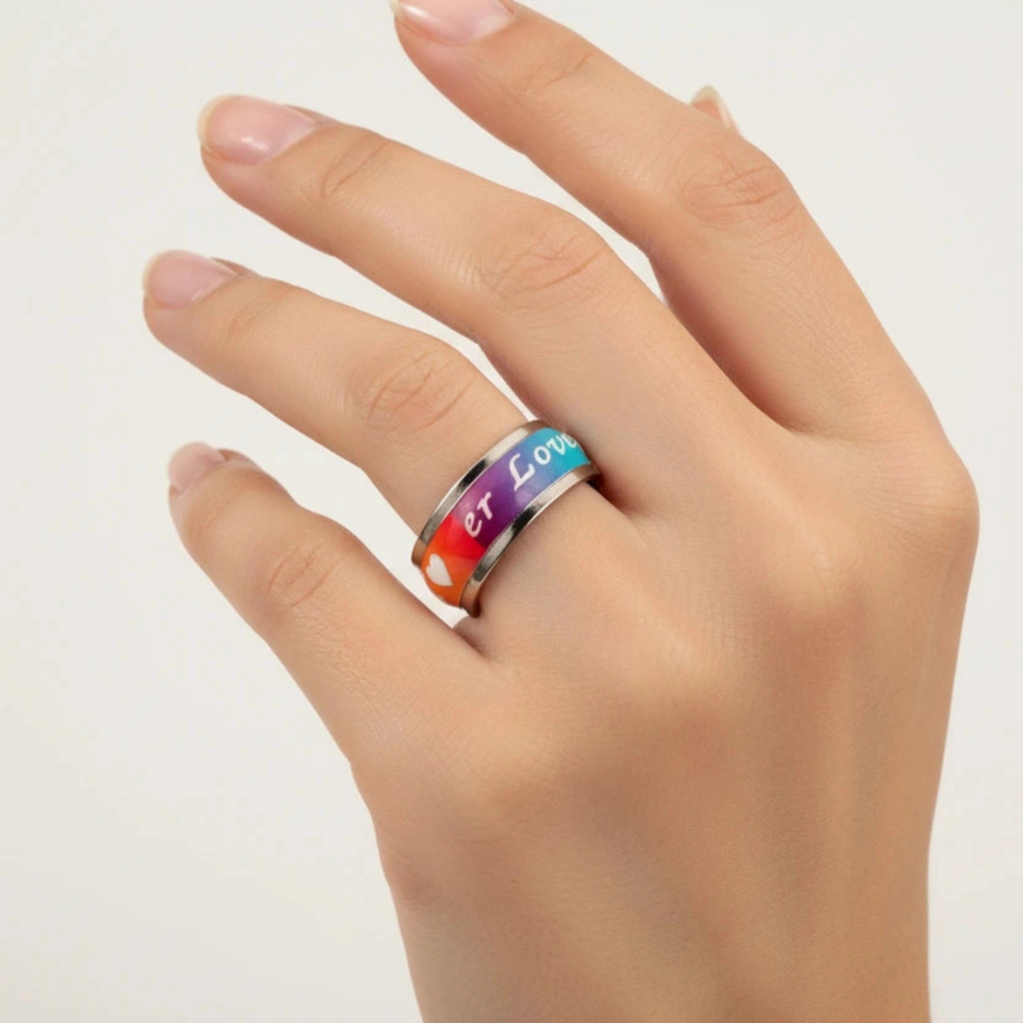 Bague "Amour Infini" – Alliance en Acier