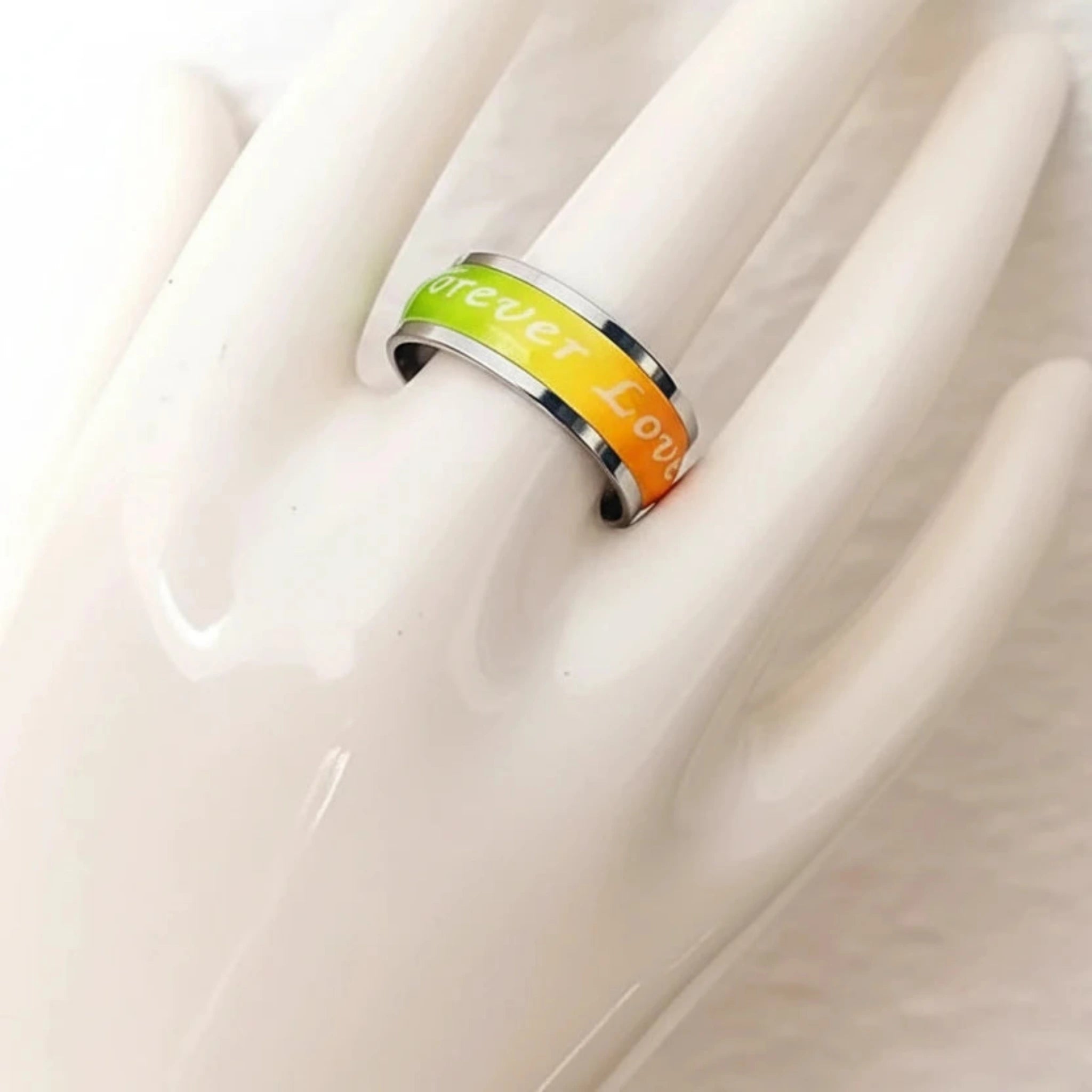 Bague "Amour Infini" – Alliance en Acier
