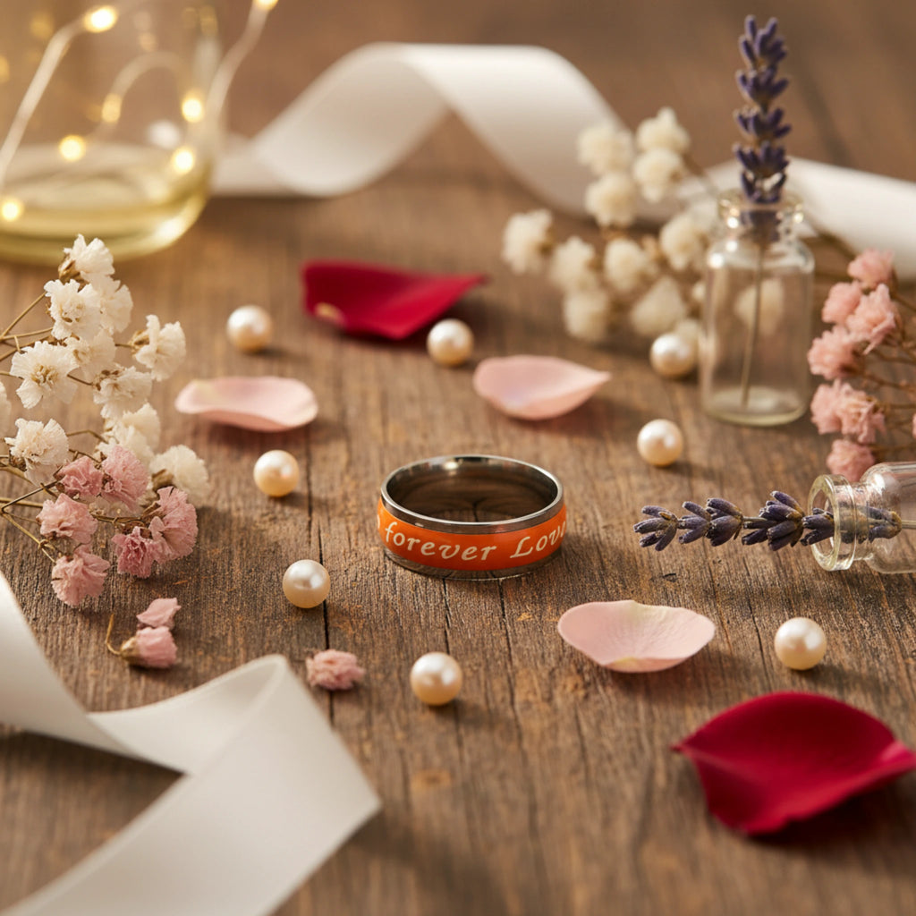 Bague "Amour Infini" – Alliance en Acier