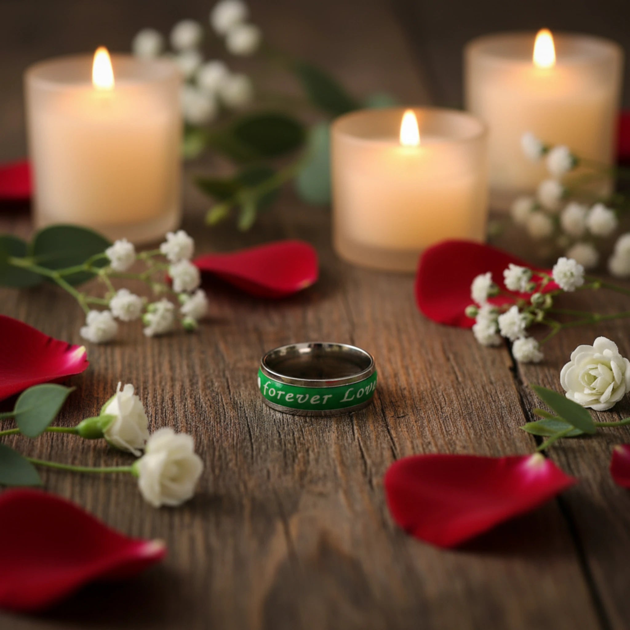 Bague "Amour Infini" – Alliance en Acier