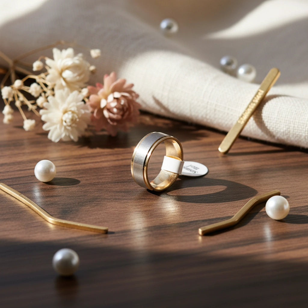 Bague "L'Équilibre" – Anneau Bicolore en Acier