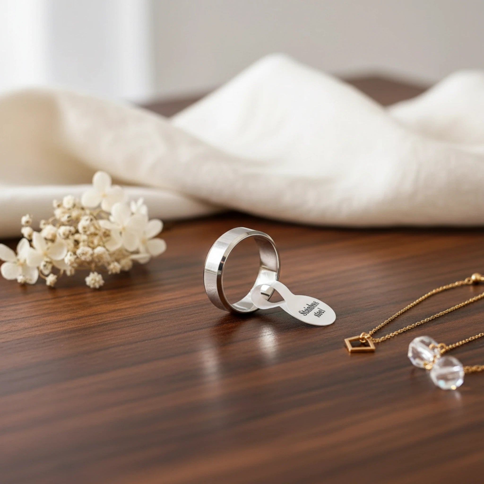 Bague "Miroir d'Acier" – L’Éclat du Minimalisme Pur