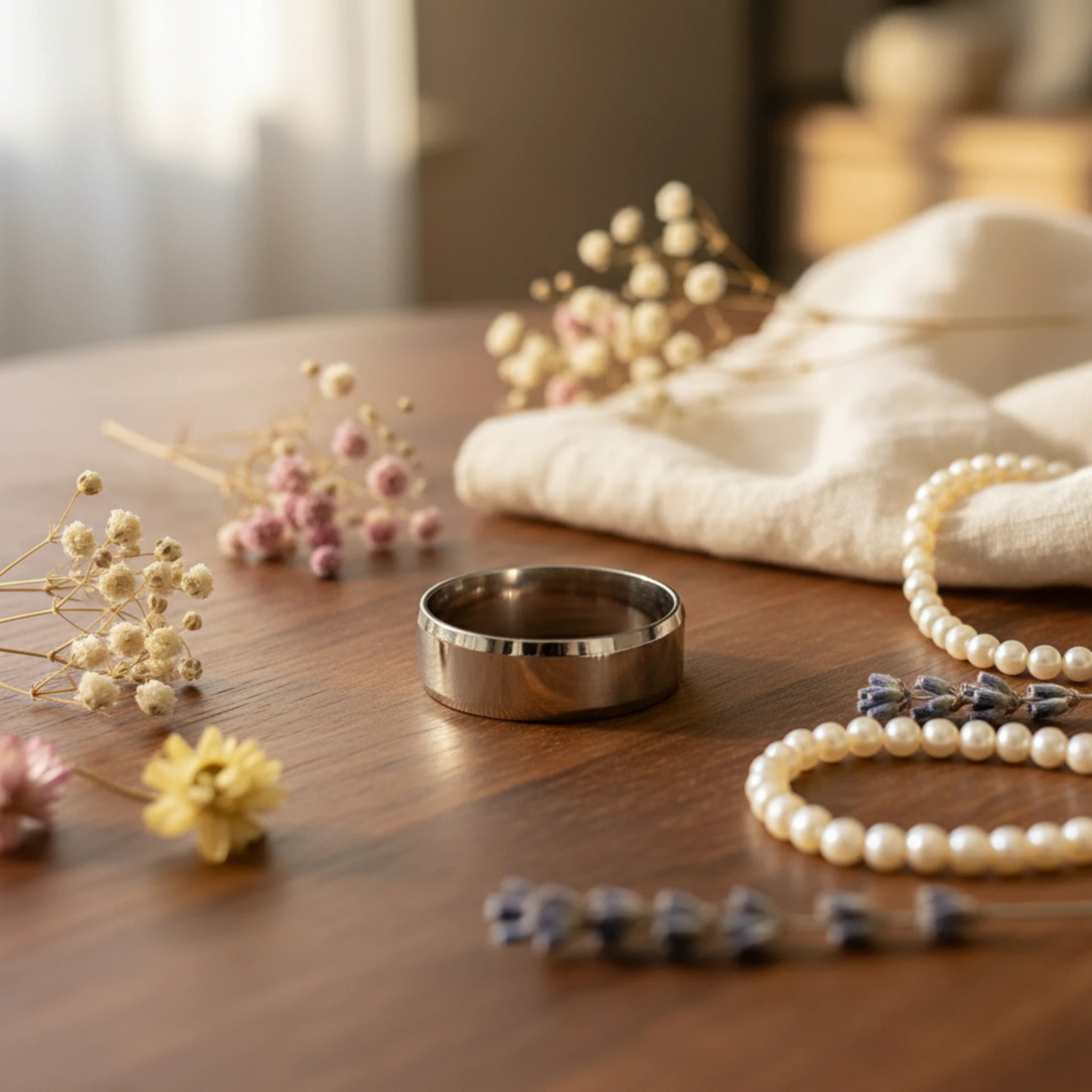 Bague "Miroir d'Acier" – L’Éclat du Minimalisme Pur