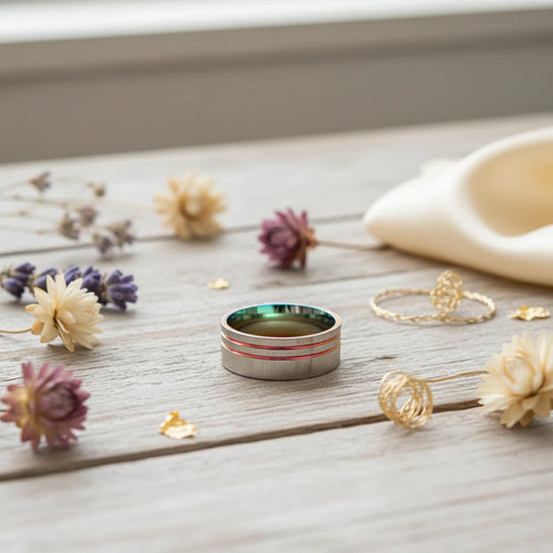 Bague "Ligne Horizon Rainbow"