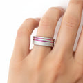Bague "Ligne Horizon Rainbow"