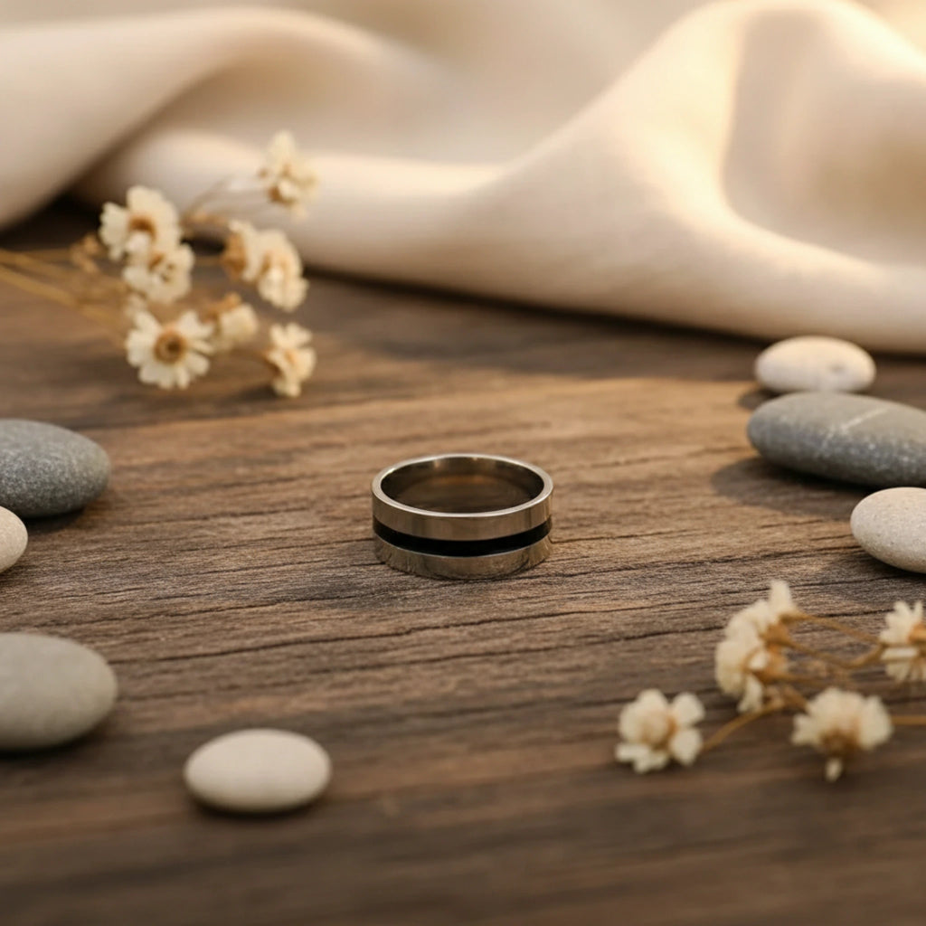 Bague "Eclipse Noire" 