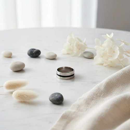 Bague "Eclipse Noire" 