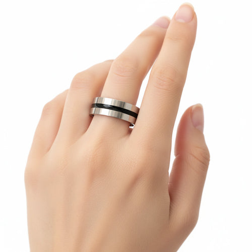Bague "Eclipse Noire" 