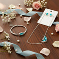 Parure "Papillon Azur" – Collier, Bracelet & Boucles d'Oreilles