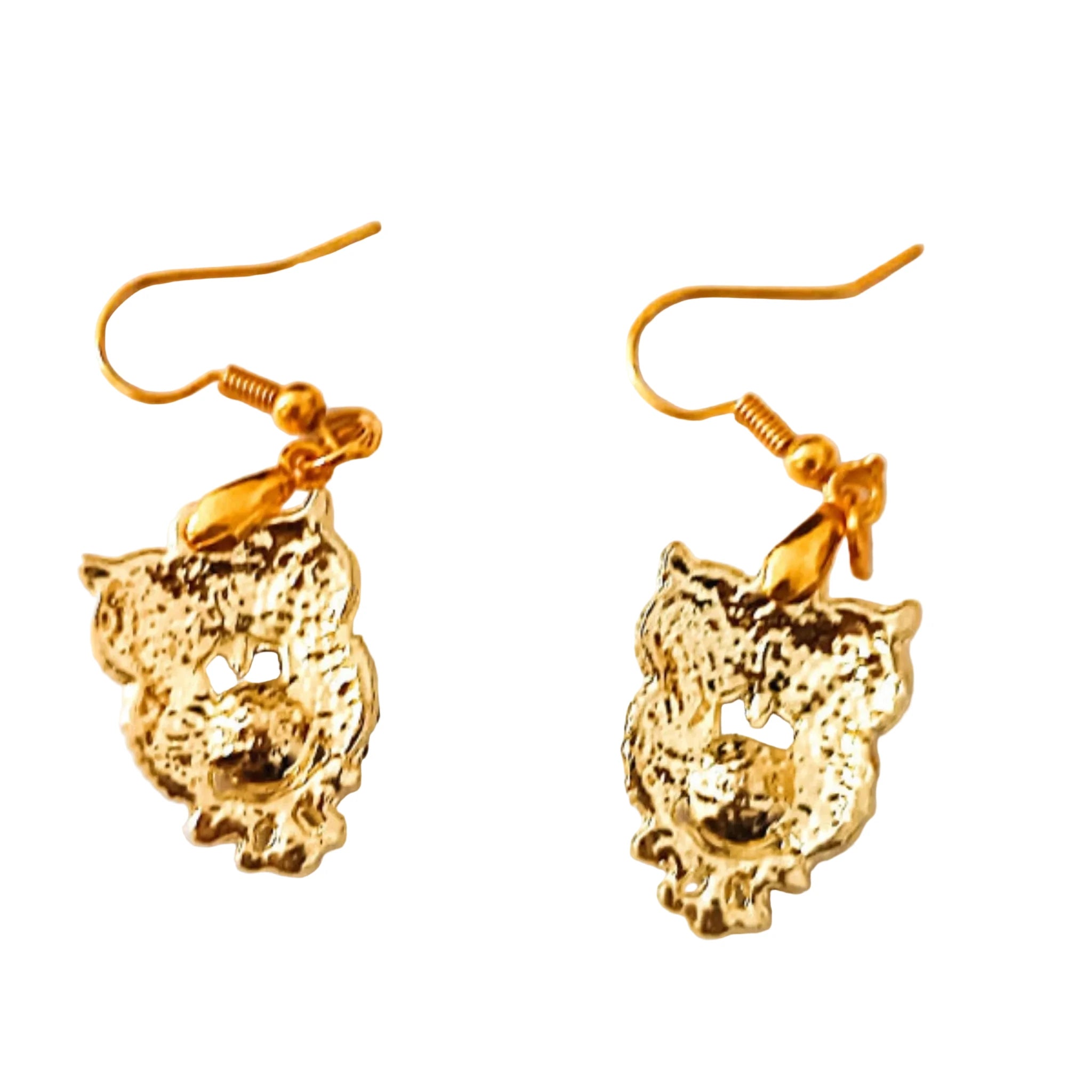 Boucles d'Oreilles "Chouette Sagesse" – Doré & Cristaux