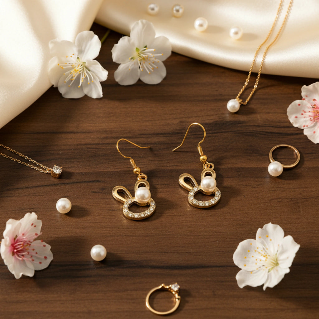 Boucles d'Oreilles "Lapin Coquet"