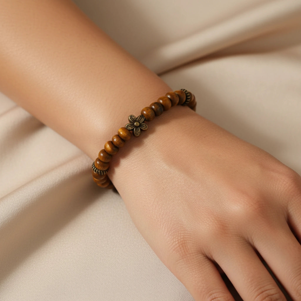 Collection "Murmures de la Forêt" : Trio de Bracelets en Bois et Bronze