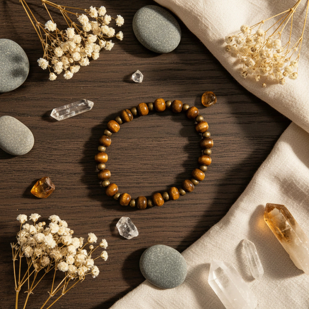 Collection "Murmures de la Forêt" : Trio de Bracelets en Bois et Bronze
