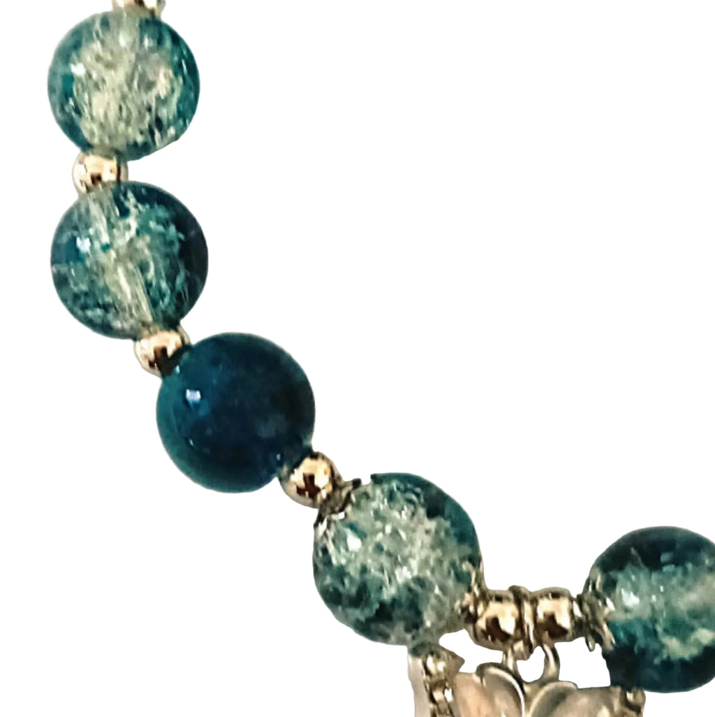 Bracelet "Envol de Turquoise" – Éclat Cristallin et Papillons
