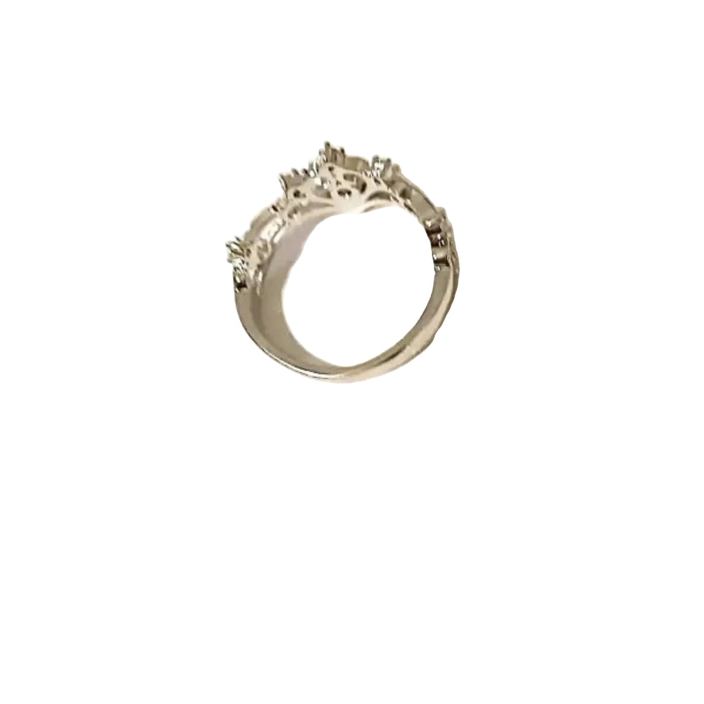 Bague "Majesté Royale" – Anneau Couronne Serti de Cristaux