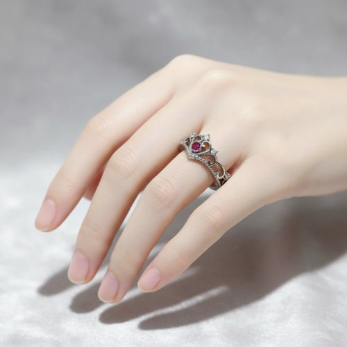 Bague "Majesté Royale" – Anneau Couronne Serti de Cristaux