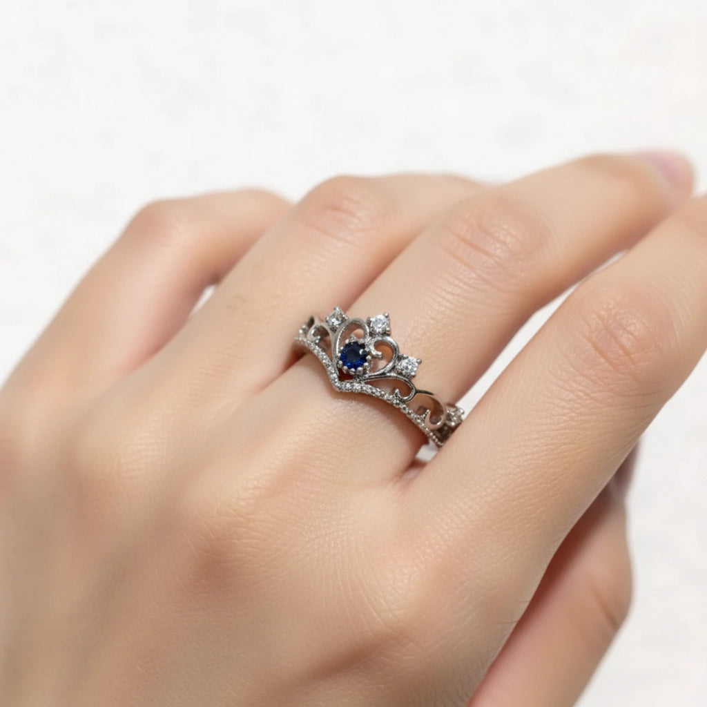 Bague "Majesté Royale" – Anneau Couronne Serti de Cristaux