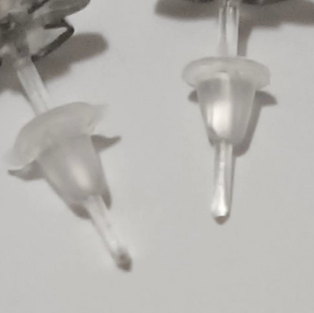 Puces d'Oreilles "Roses de Cristal" – 100% Sans Métal