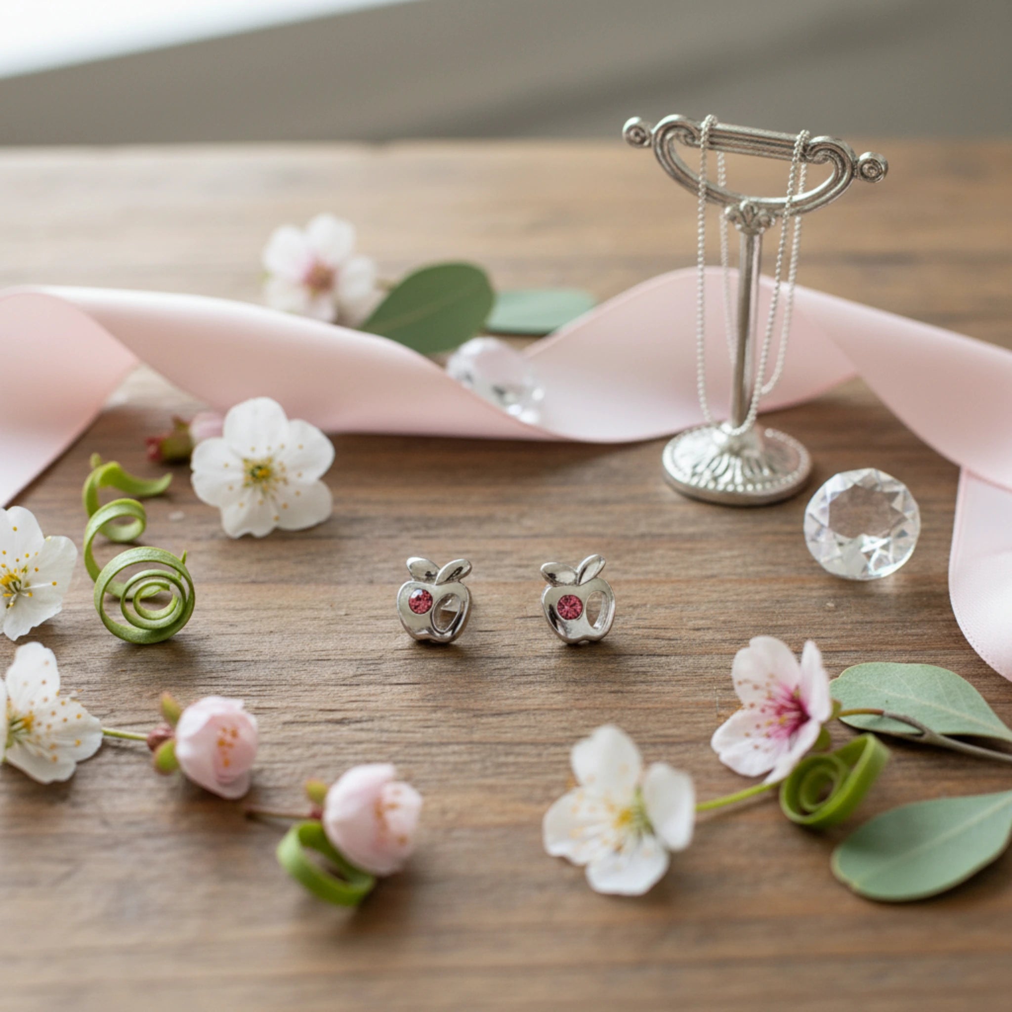 Boucles d’Oreilles "Pomme Tentation" – 100% Sans Métal