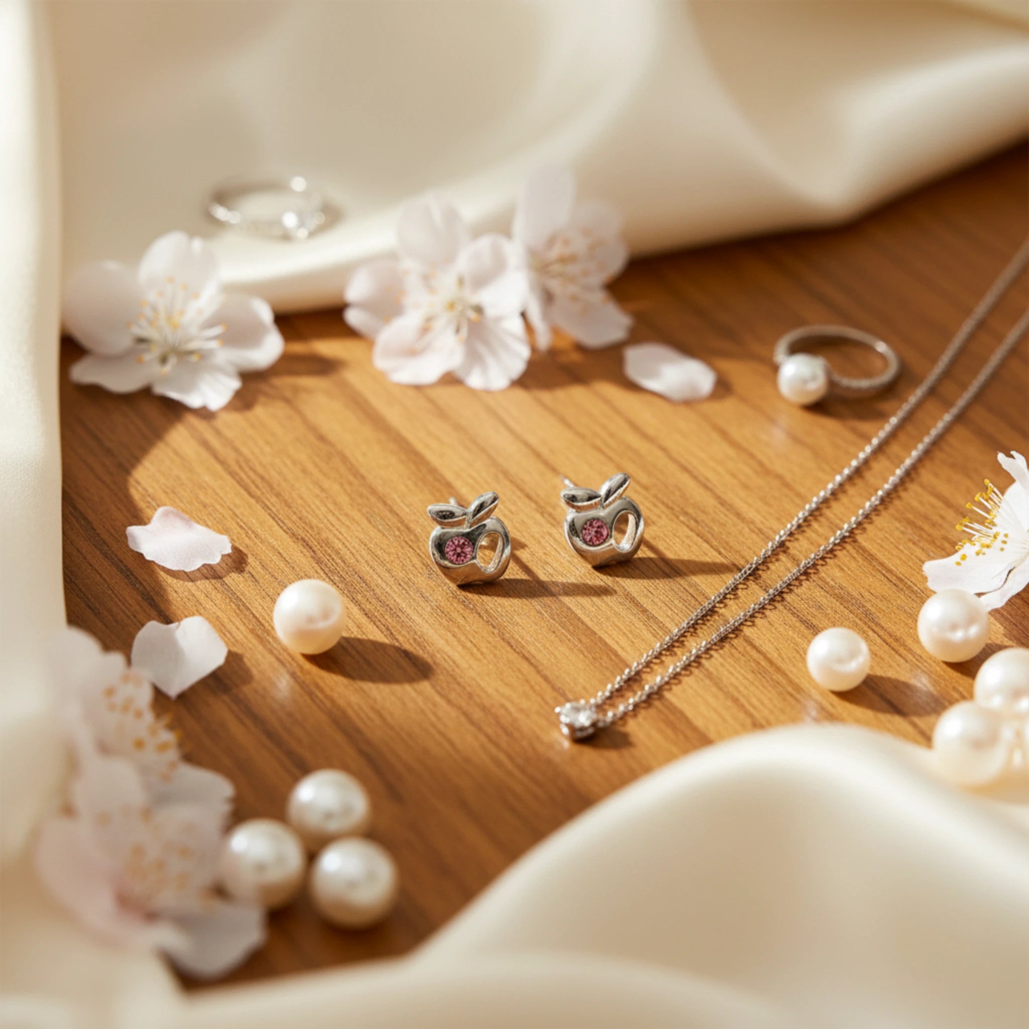 Boucles d’Oreilles "Pomme Tentation" – 100% Sans Métal