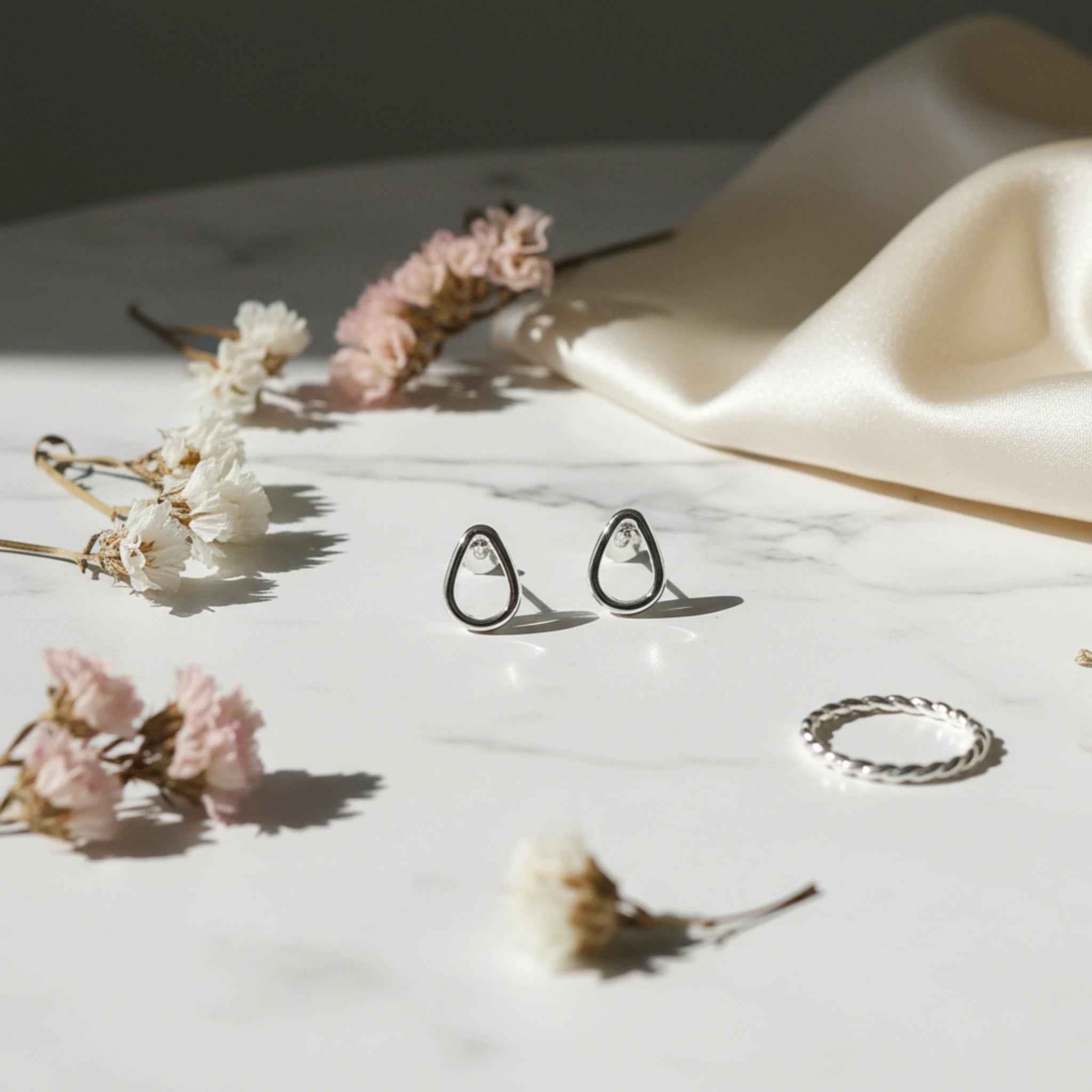 Puces d'Oreilles "Goutte" – 100% Sans Métal