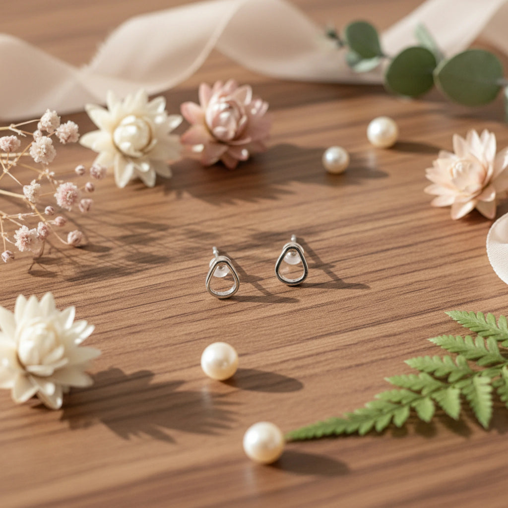 Puces d'Oreilles "Goutte" – 100% Sans Métal
