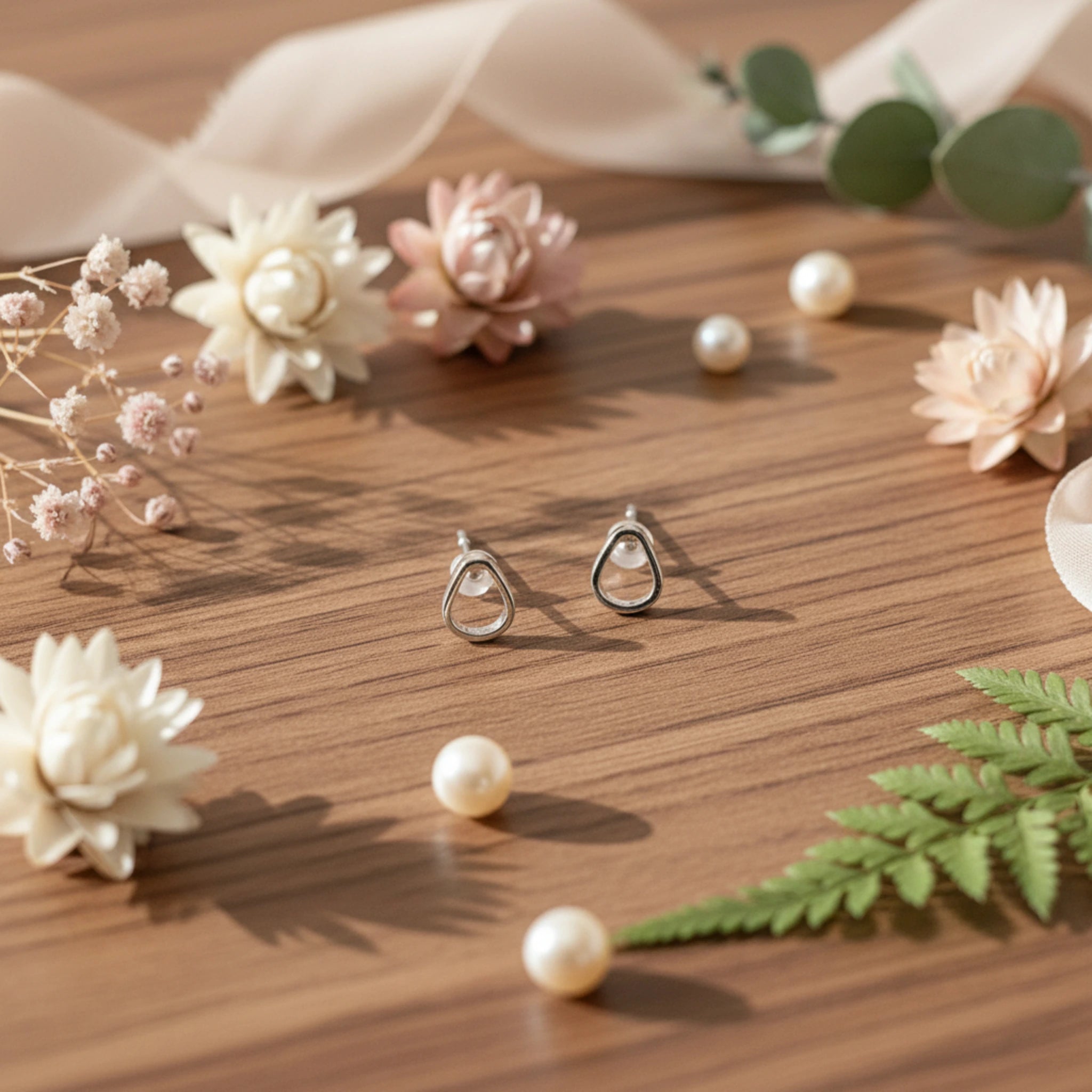 Puces d'Oreilles "Goutte" – 100% Sans Métal