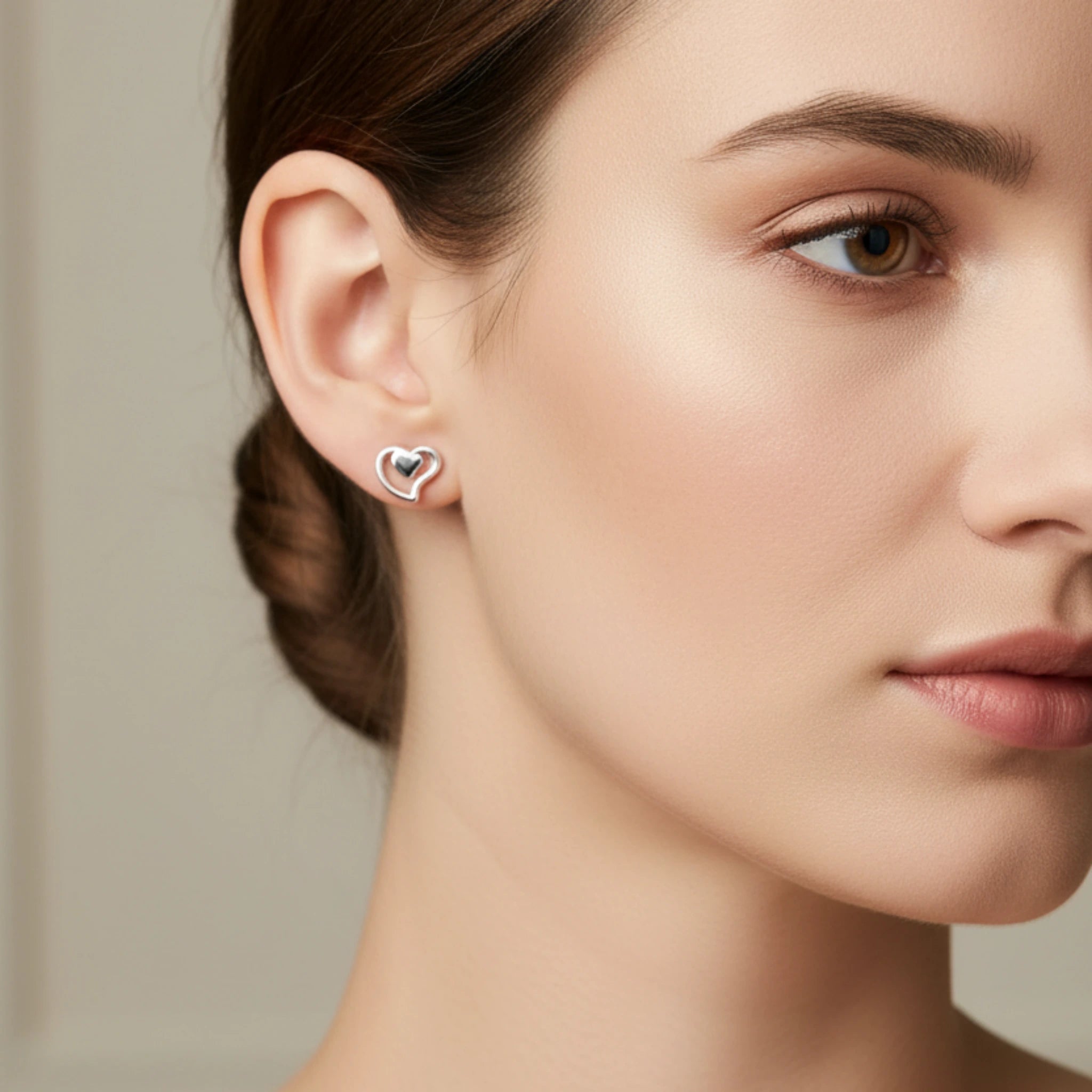 Boucles d'Oreilles "Cœur Étincelant" – 100% Sans Métal