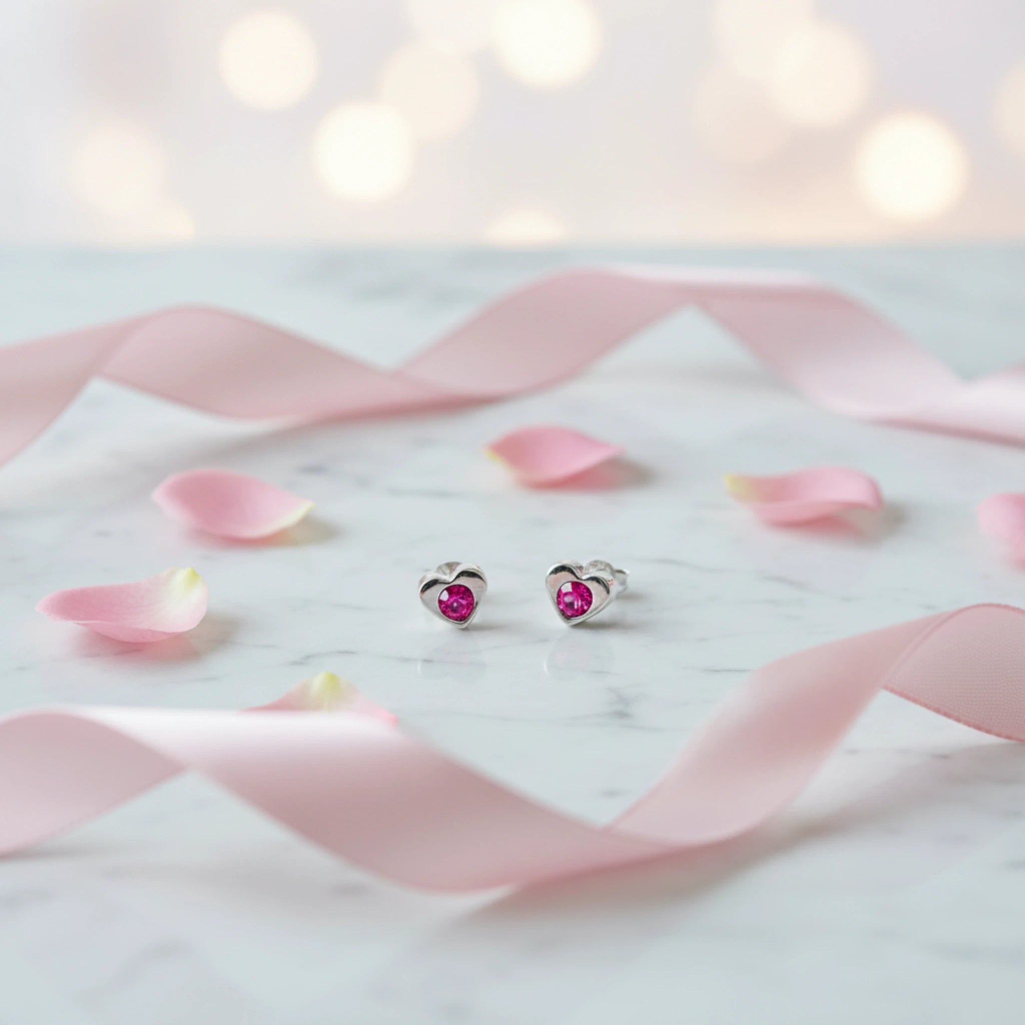 Boucles d'Oreilles "Cœur Étincelant" – 100% Sans Métal