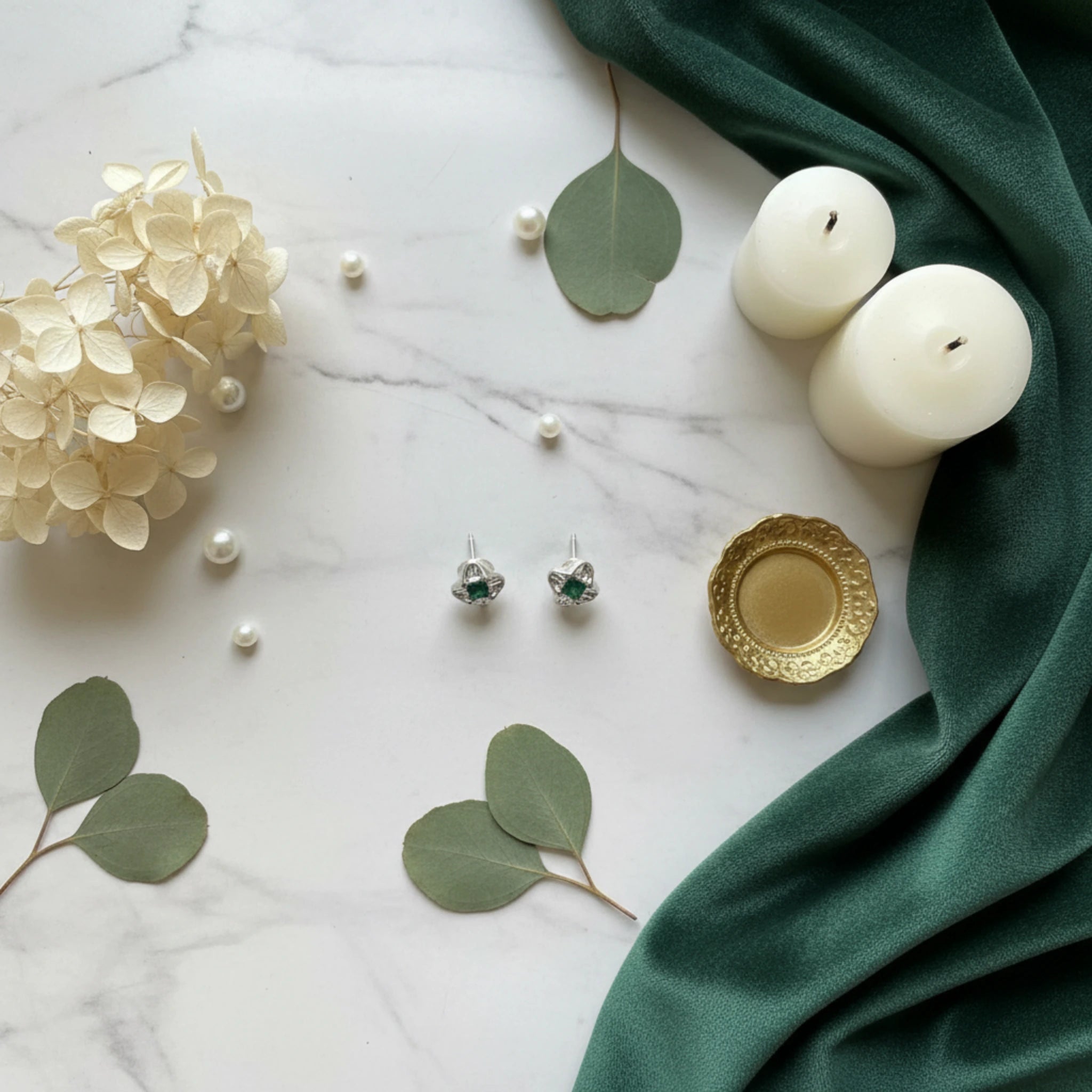 Puces d'Oreilles "Jardin de Cristal" – 100% Sans Métal