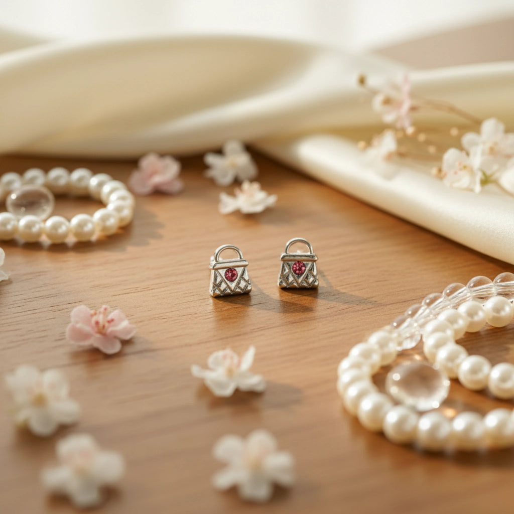 Boucles d’Oreilles "Mini Sac Fashion" – Collection 100% Plastique