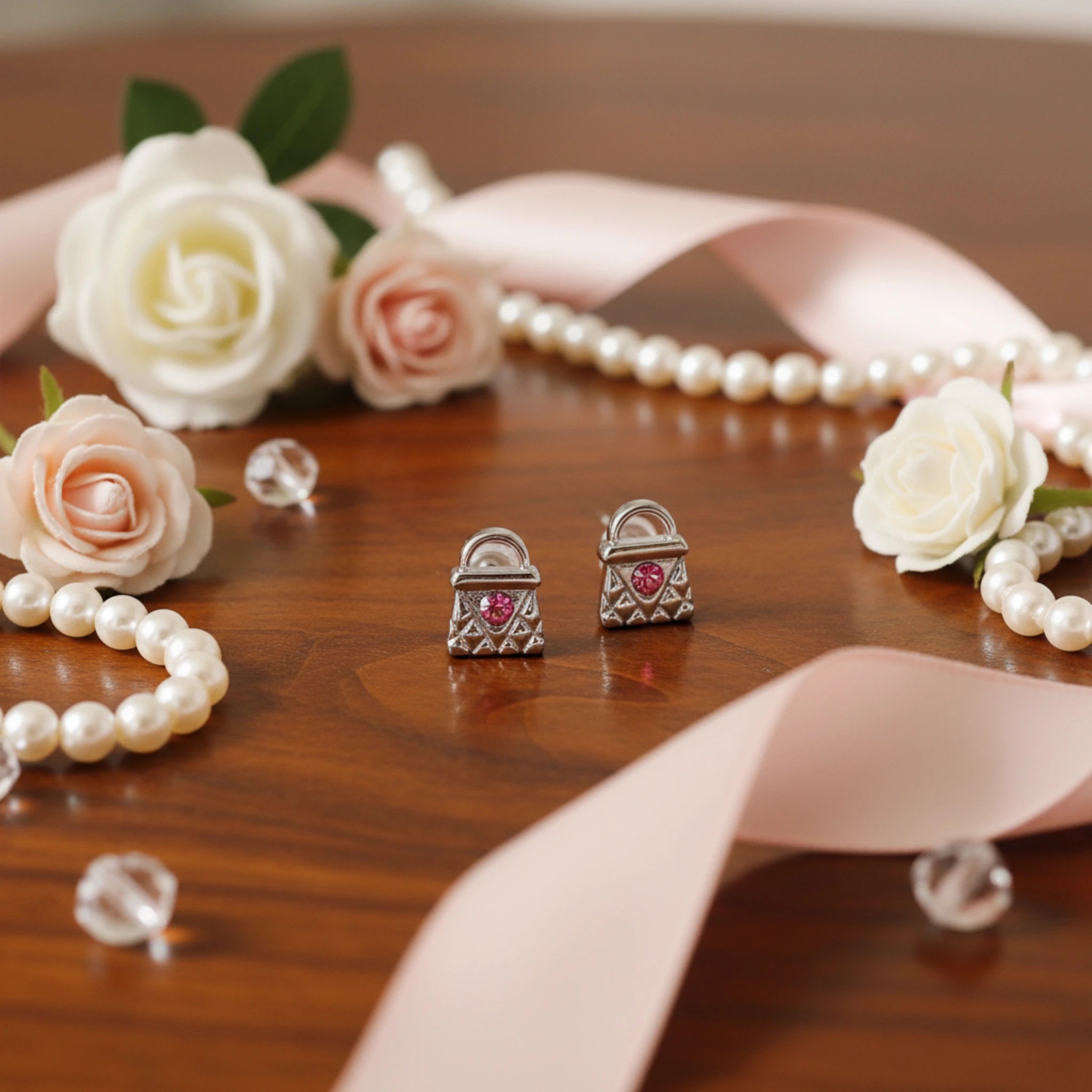 Boucles d’Oreilles "Mini Sac Fashion" – Collection 100% Plastique