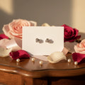 Puces d'Oreilles "Roses de Cristal" – 100% Sans Métal