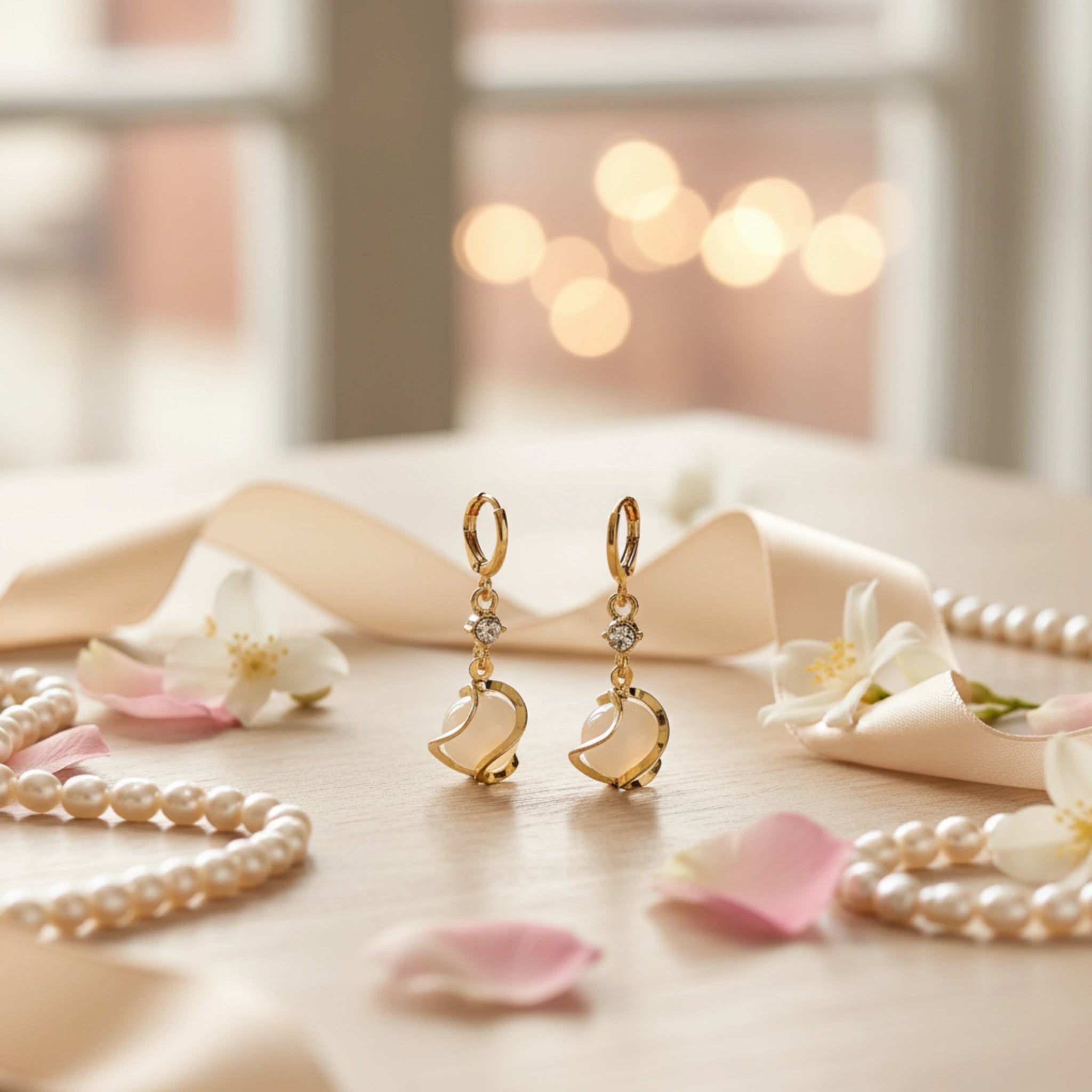 Boucles d'Oreilles "Éclat Lunaire"