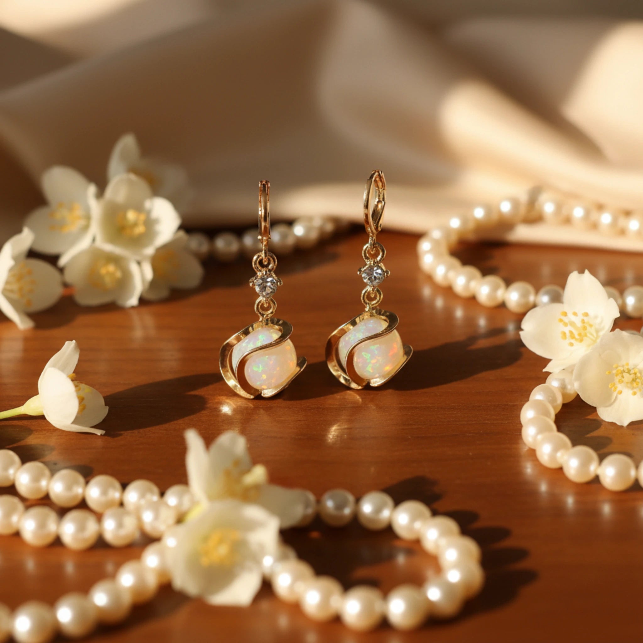 Boucles d'Oreilles "Éclat Lunaire"