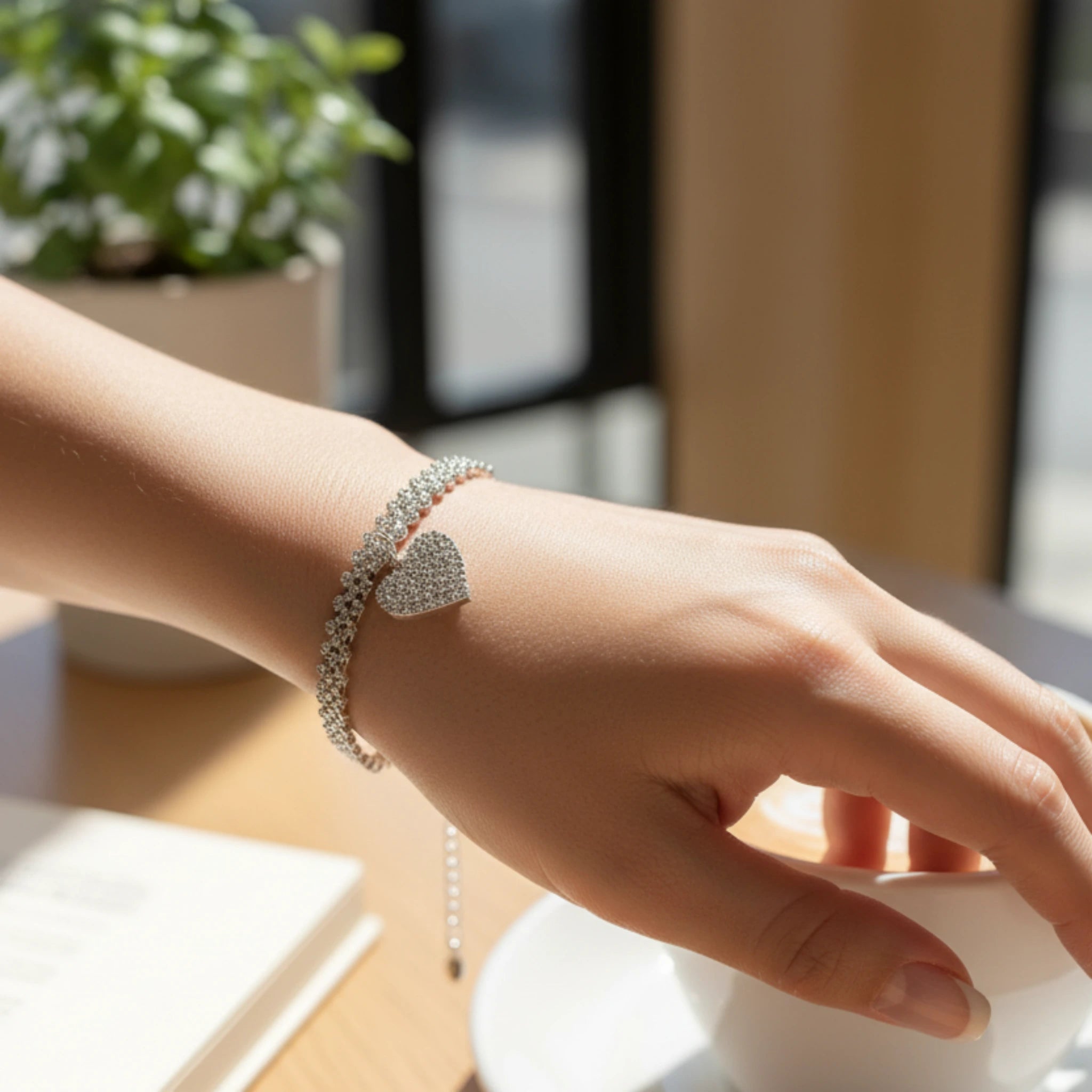 Bracelet "Cœur Étincelant"