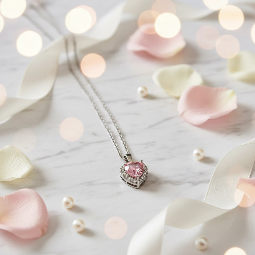 Collier "Cœur de Rosée" 