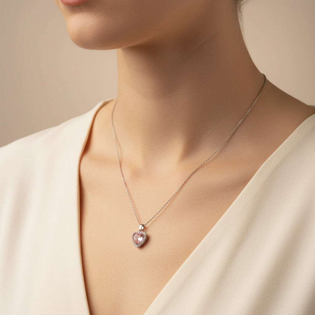 Collier "Cœur de Rosée" 