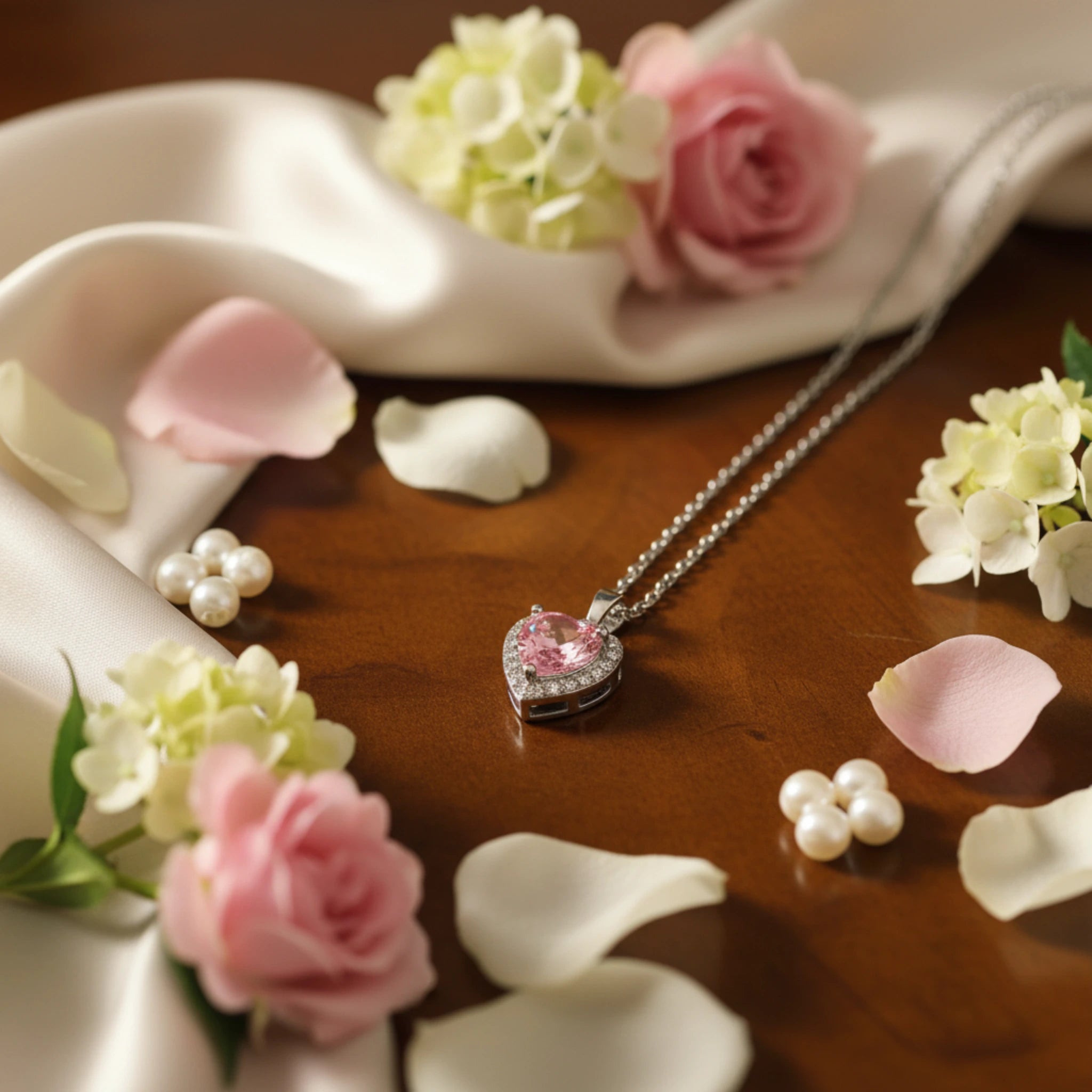 Collier "Cœur de Rosée" 