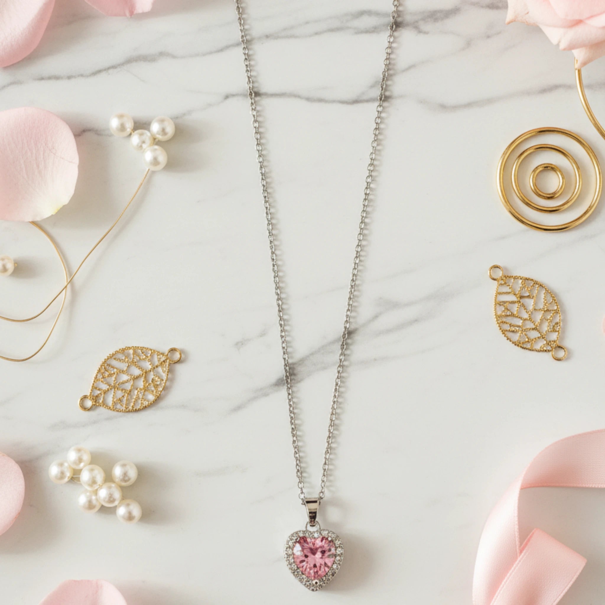 Collier "Cœur de Rosée" 